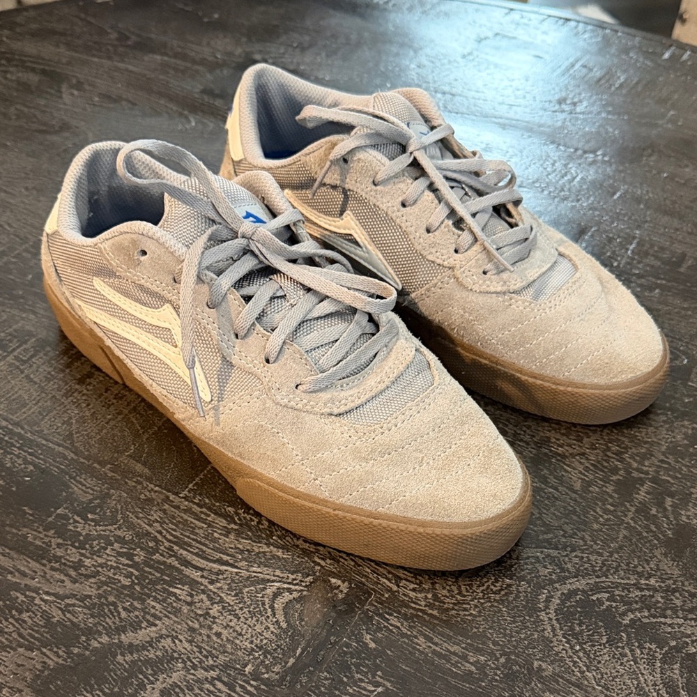 Lakai Skater Shoes Gray Suede Sneakers for Men